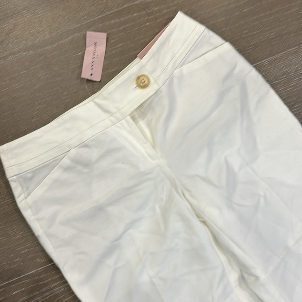 Ann Taylor Cropped signature petite 0P dress pants white - Picture 2 of 3